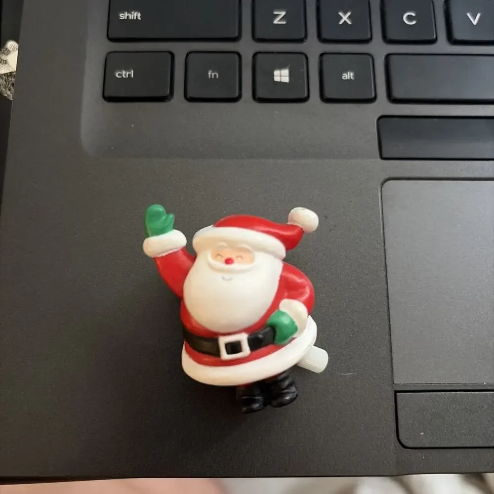 Vintage 1988 Hallmark Cards Santa Wind-Up Waving Pin Brooch